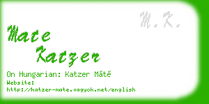 mate katzer business card