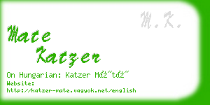 mate katzer business card